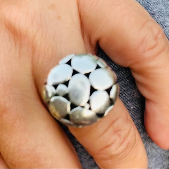 SOLD Sterling Silver Pebble Ring - Picture 8 of 8